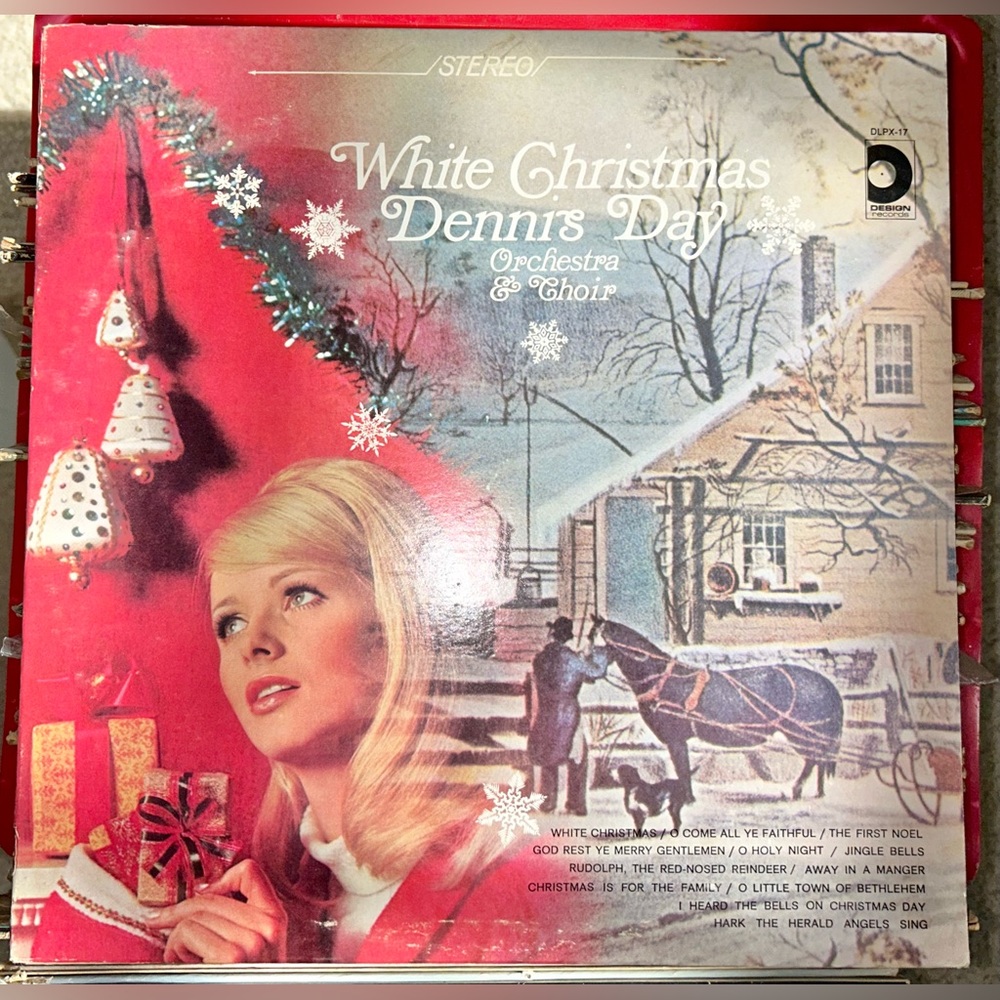 Vintage White Christmas Vinyl Record Album Dennis Day Orchestra & Choir 1968